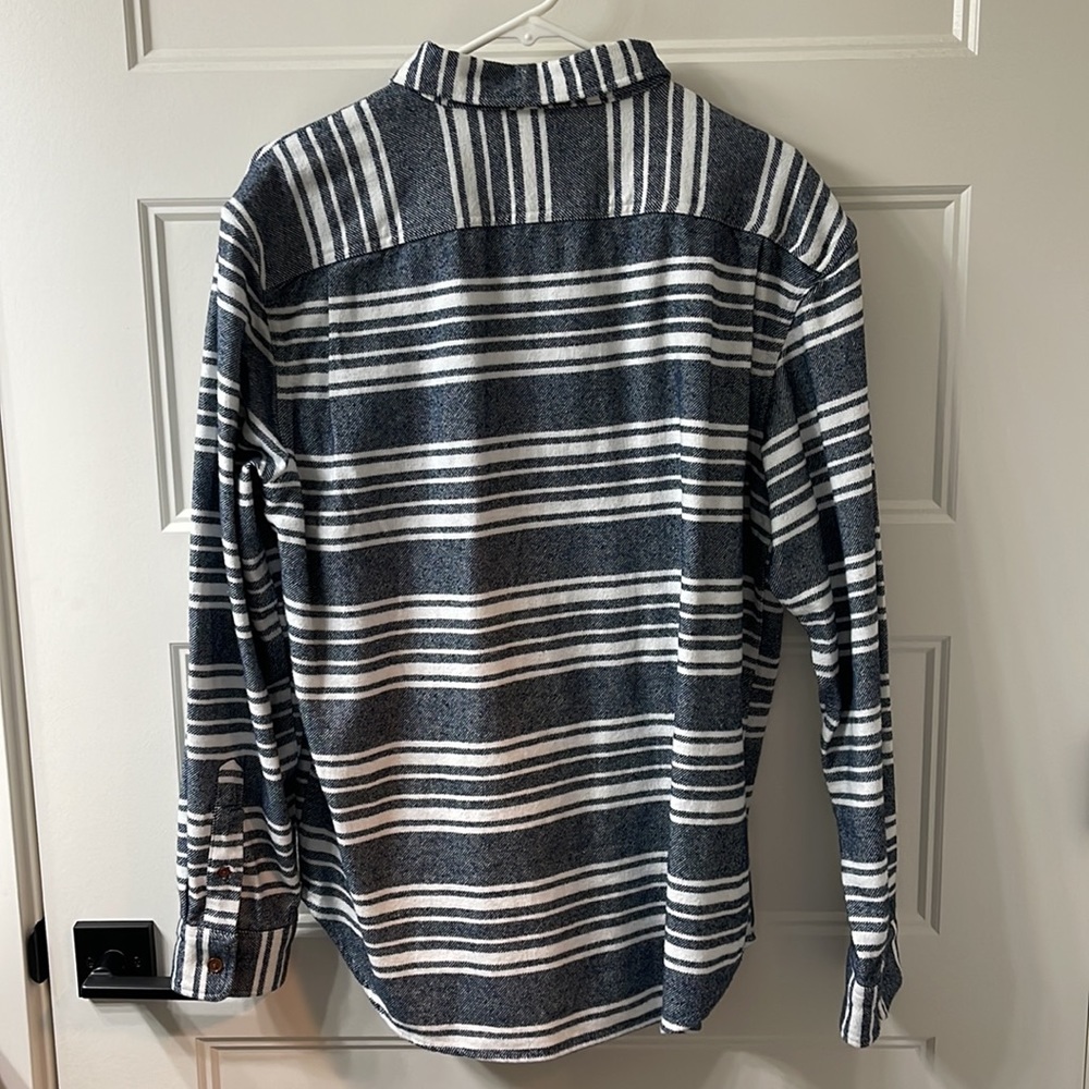 Men’s Old Navy Heavyweight Flannel Shirt, Size Large, Blue & White - Picture 2 of 3